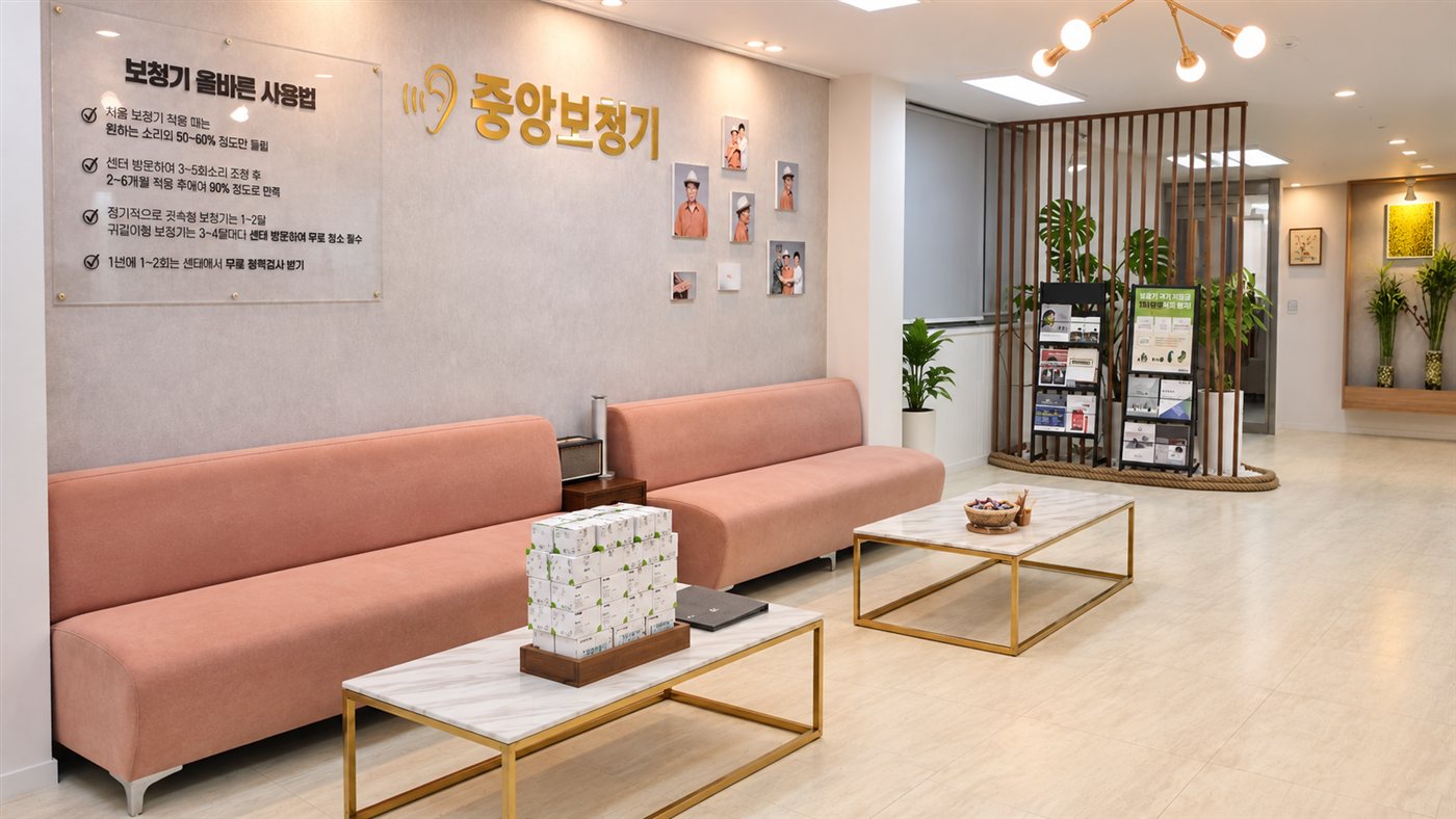천안 중앙보청기 고객 대기공간